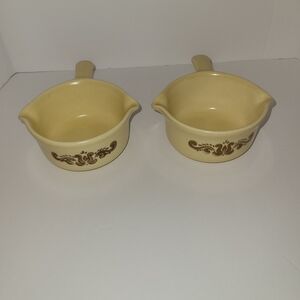Pfaltzgraff Cream and Brown Serveware Set